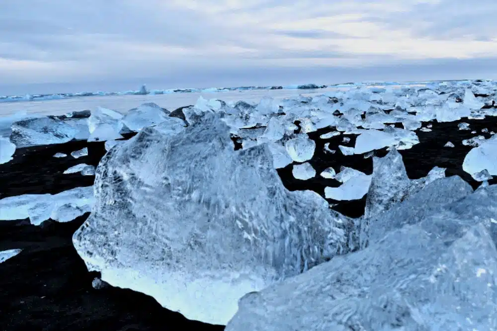 Icelandic Souvenirs Diamond Beach ice rocks