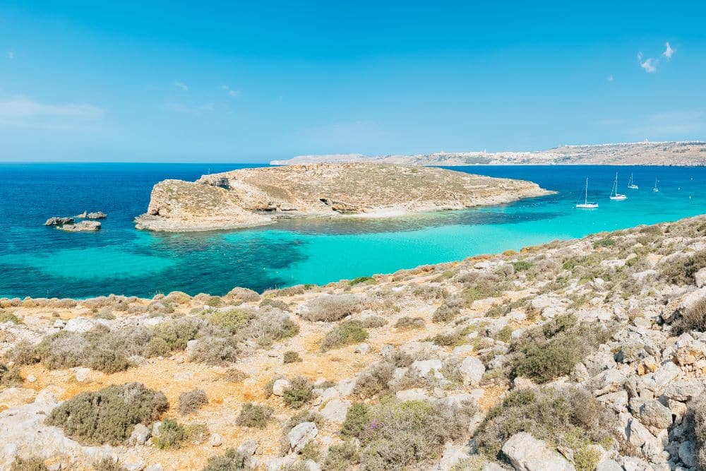 the blue lagoon is a great day trip on you honeymoon in malta